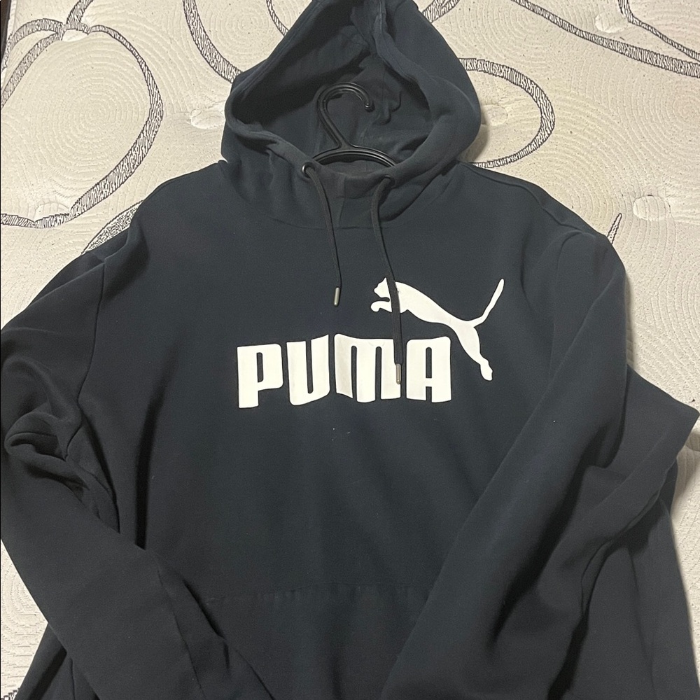 PUMA Black Sweatshirt with White Logo